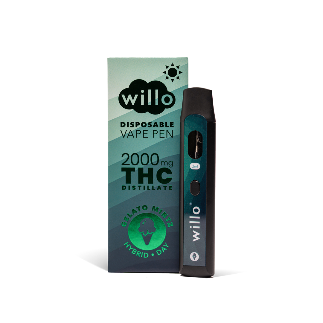 Willo 2000mg THC Disposable Vape Pen - GELATO MINTZ
